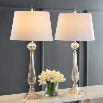 Chloe 32.5" Glass LED Table Lamp - JONATHAN Y